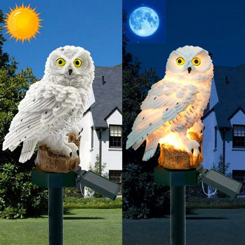 Solar Owl Statue Garden Light  - Outdoor Lighting Effects recension och pris