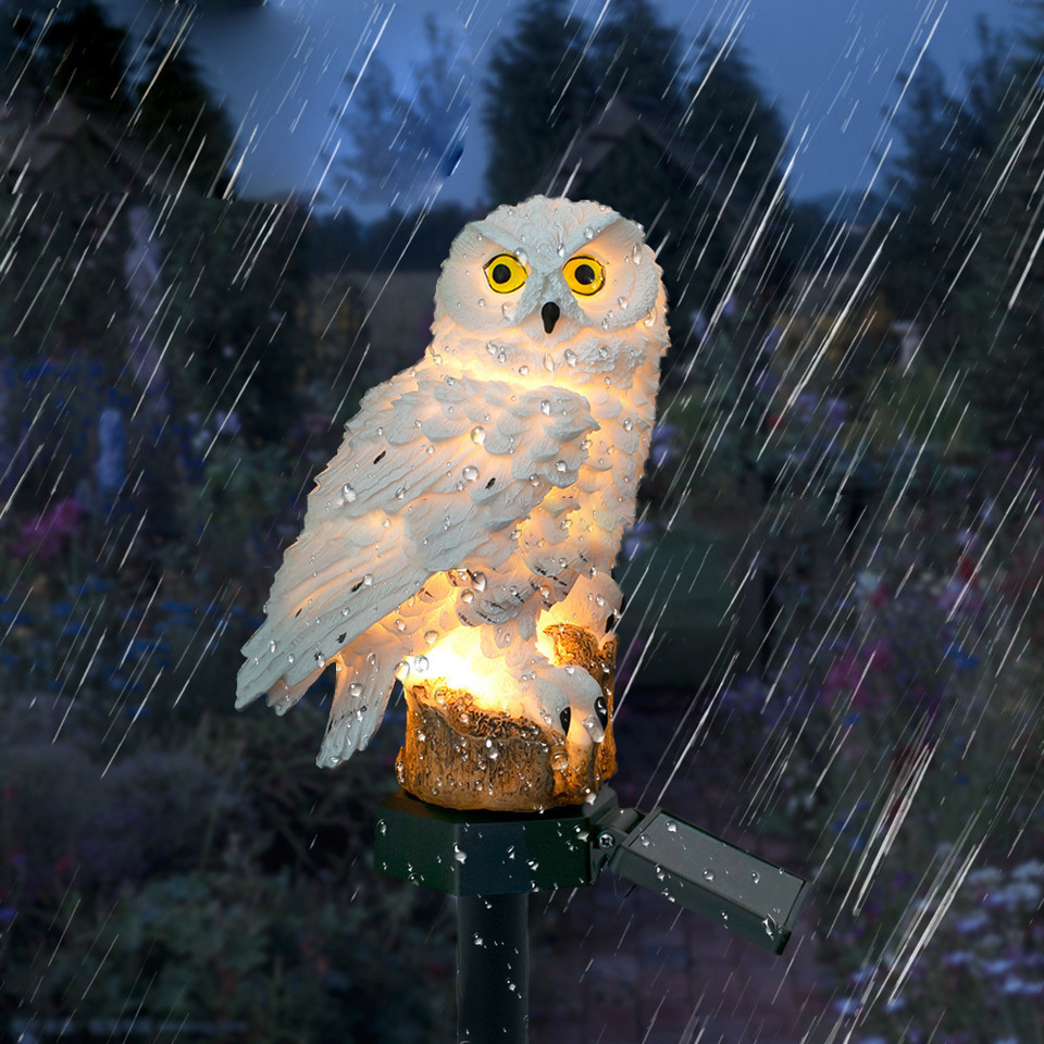 Solar Owl Statue Garden Light  - Outdoor Lighting Effects recension och pris