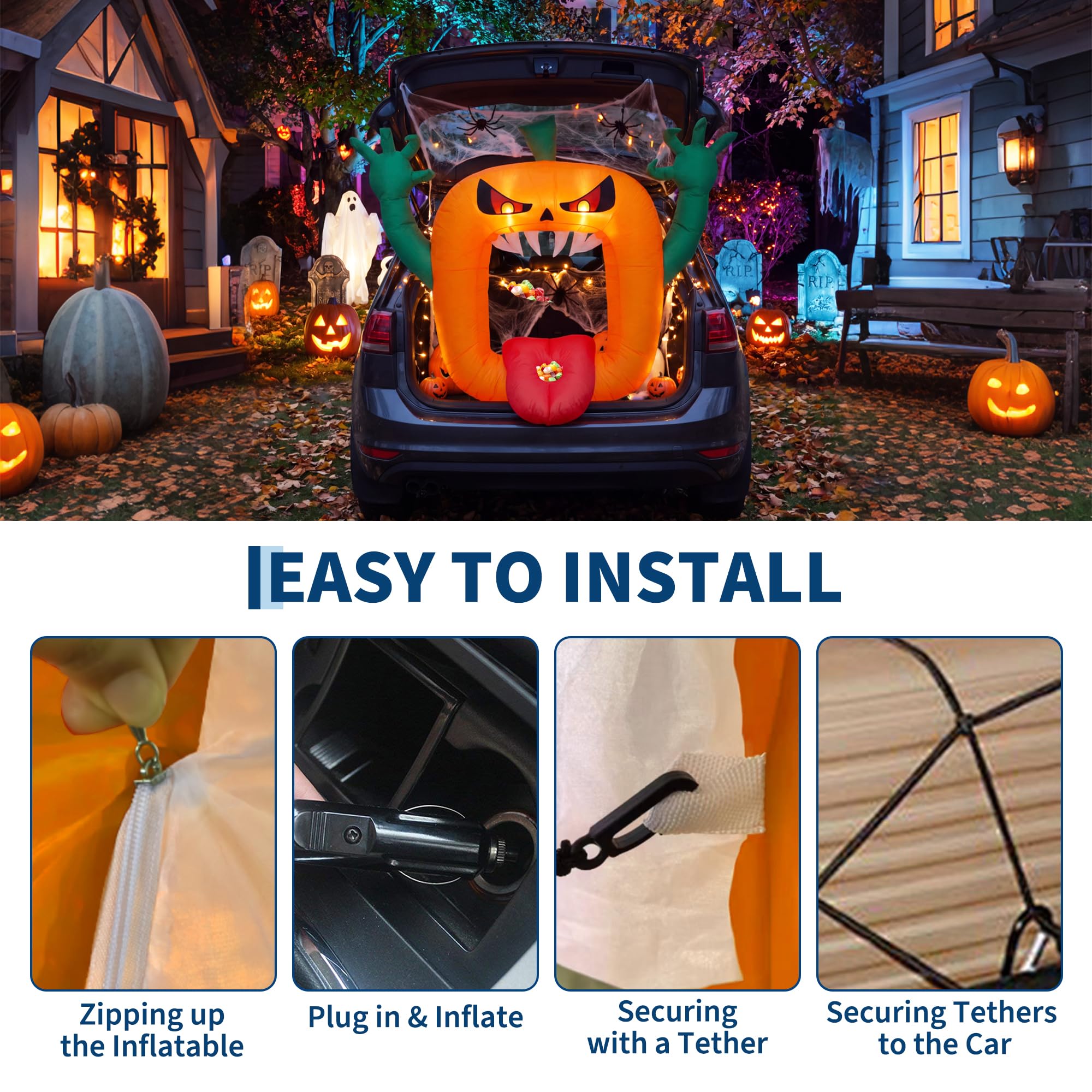 6FT Halloween Inflatables Scar - Outdoor Lighting Effects recension och pris