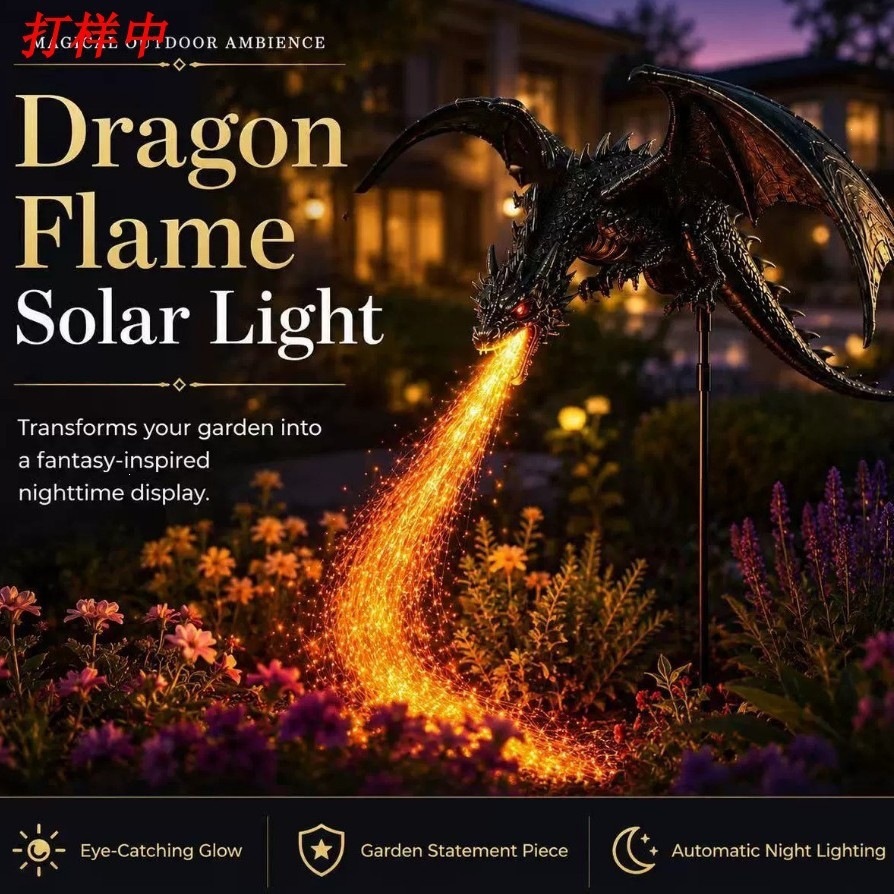 Solar Dragon Fire Garden Light - Outdoor Lighting Pathway recension och pris