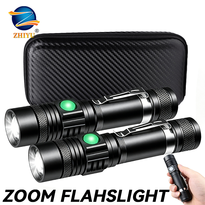 T6 LED Rechargeable Flashlight - Outdoor Lighting Black recension och pris