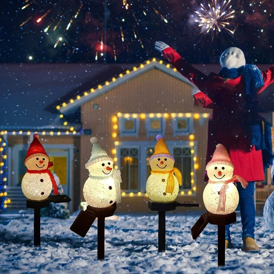 Christmas Snowman Solar Garden - Outdoor Lighting Pathway recension och pris